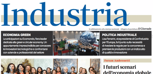 Estratto di un articolo sul giornale Industria